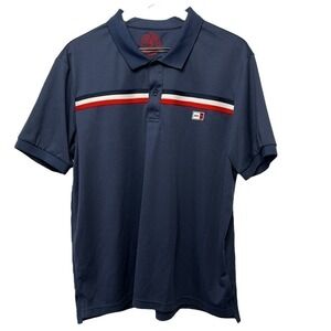 Albert Morris Comfort Men's Polo Navy, White and Red Size XL